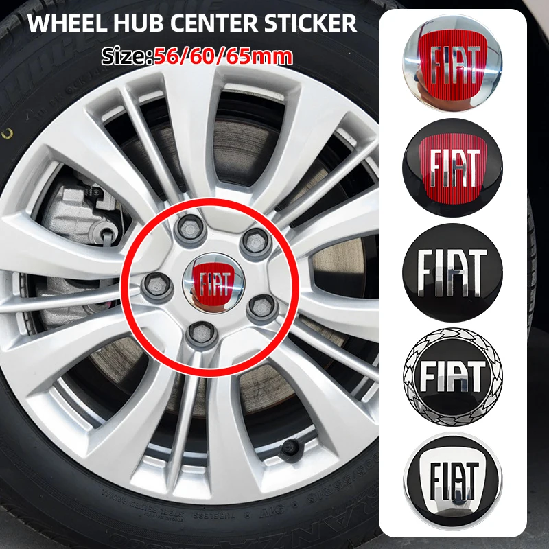 

4pcs 56mm 60mm 65mm Car Wheel Center Sticker Hub Cap Decal Emblem For Fiat 500 Ducato Panda Talento Linea Idea Spider Cronos