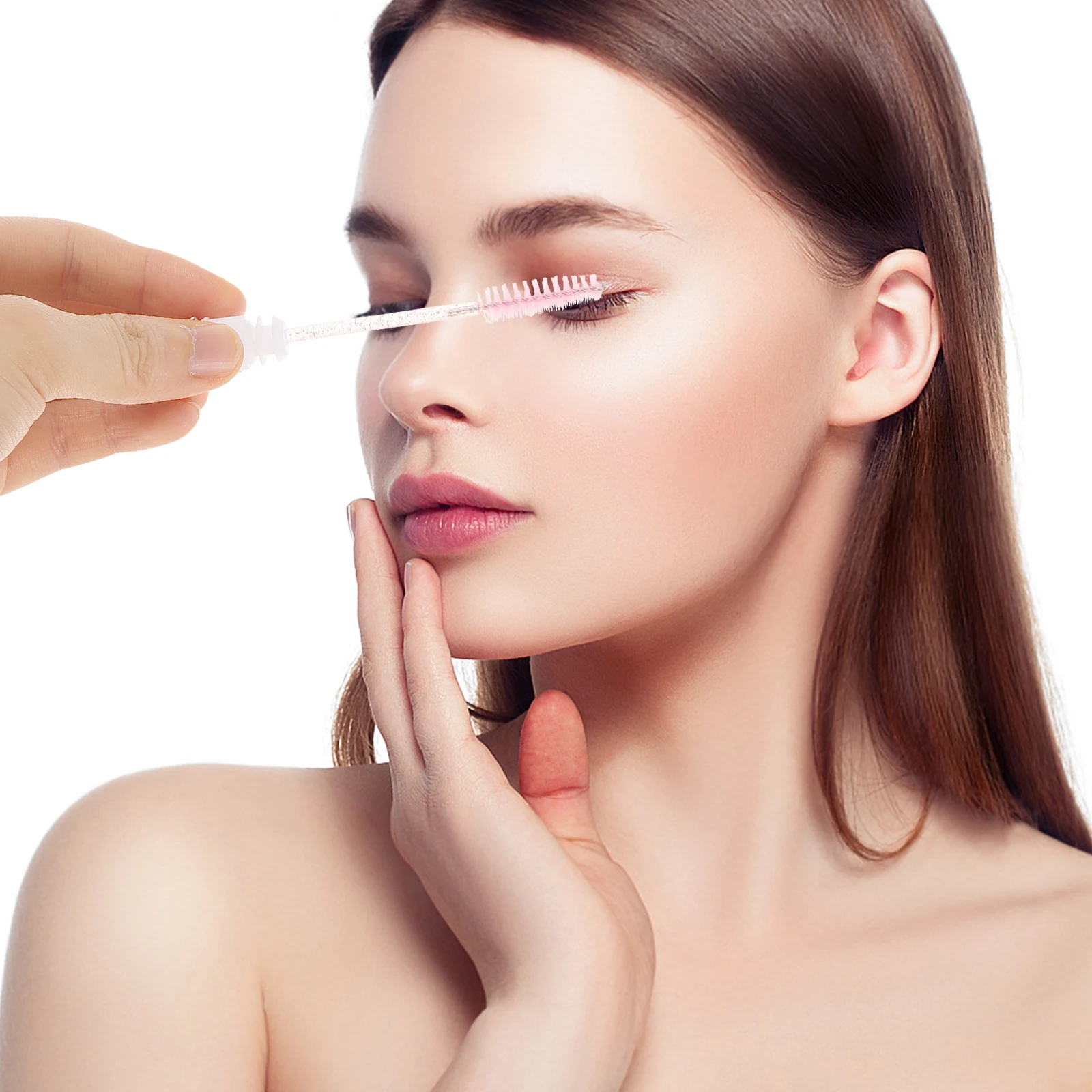 فرشاة الرموش عصا الماسكارا قضيب البلاستيك سبائك الزنك لطيف العين لاش فصل السفر المحمولة الرموش فرشاة