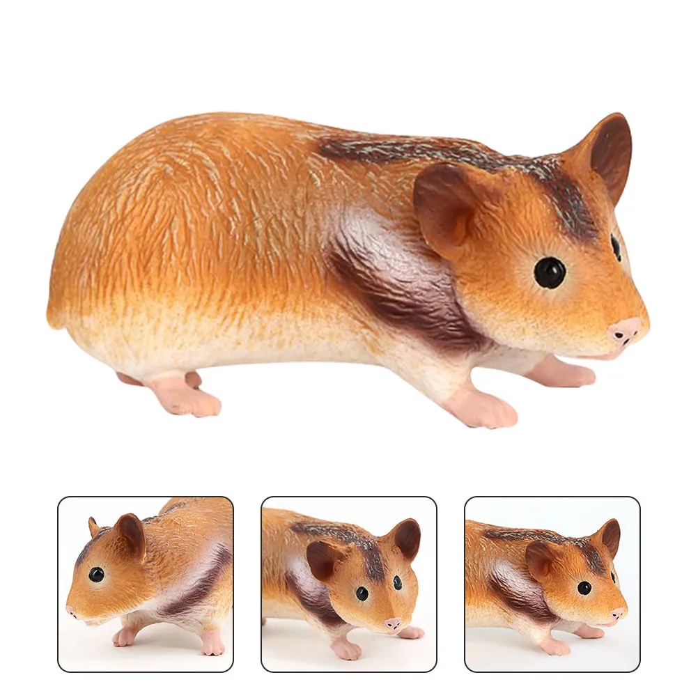 

Guinea Pig Statue Wild Rodent Creative Decorative Animal Ornament Lifelike Plastic Guinea Pig Shape Adornment for Home Desktop