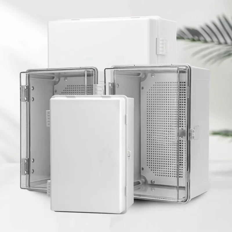 IP66 ABS Outdoor Waterproof Electrical Box Power Junction Box Transparent/Gray Cover Distribution Box for Electrical Case