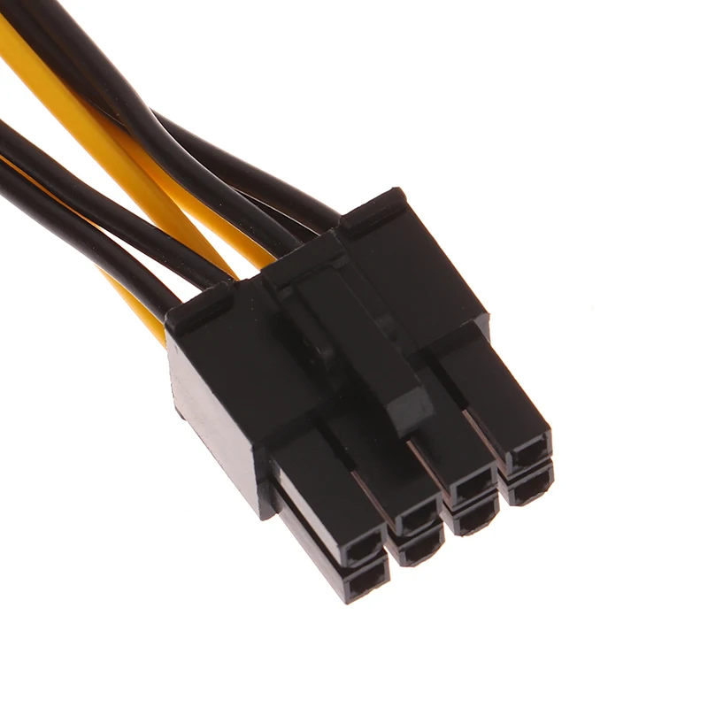 1Pc 17cm Dual 4Pin To 8Pin Video Card Power Cord Y Shape 8 Pin PCI Express To Dual 4 Pin Graphics Card Power Cable