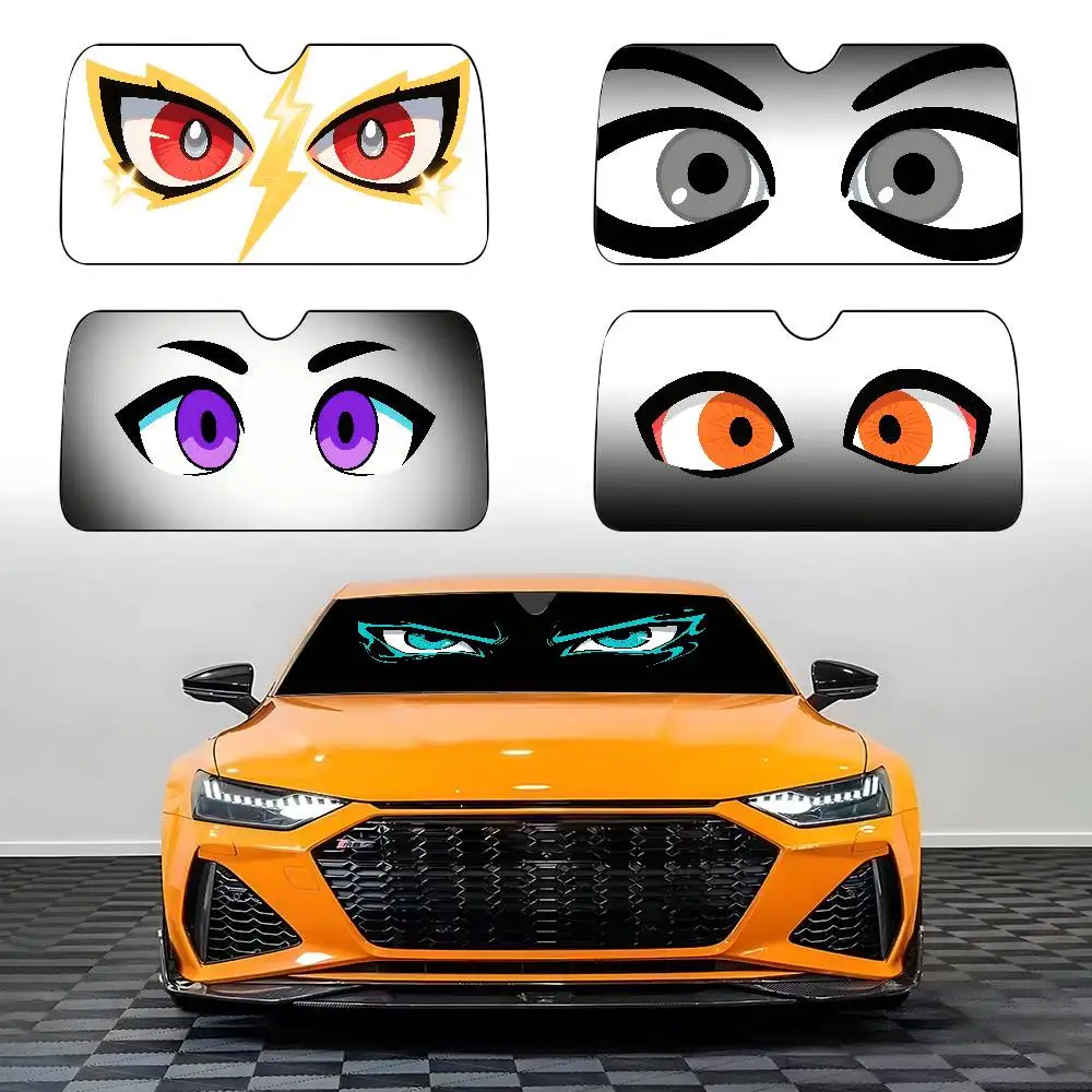 عيون مظلة السيارة الستائر مظلة السيارة يغطي غطاء الزجاج الأمامي العالمي للطي قناع #1