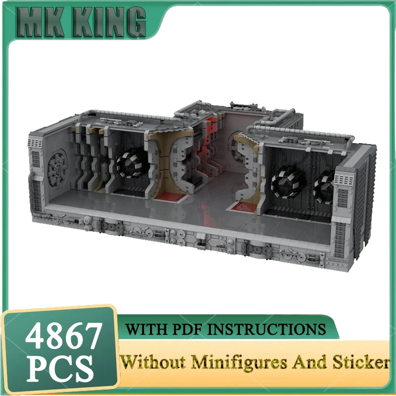 

Moc Building Bricks Battleship Service Corridor Model Building Technology Modular Star Movie Series Blocks Construstion Toy Gift