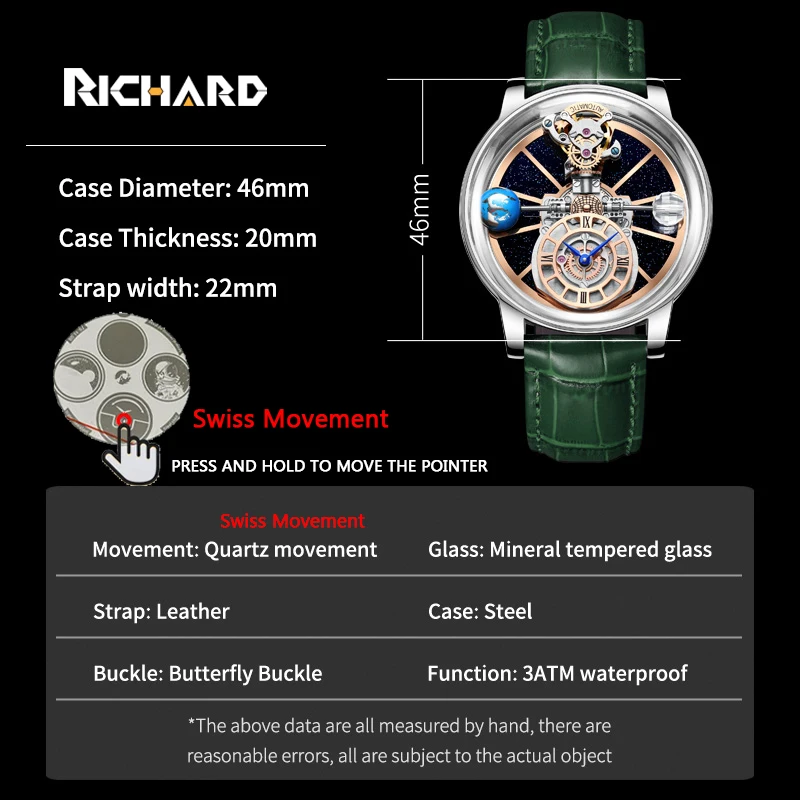 Richard New JacobCo Astronomia Celestial SeriesTourbillon Watch Men The Transparent Design Looks Like Dragon Roaming Man Watches