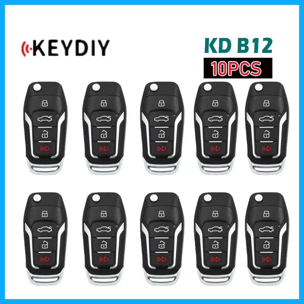 

10pcs Keydiy KD B12 Universal Remote Key B12-3 B12-4 Car Key for Ford Style KD B Series for KD-x2 KD900 KD Mini Key Programmer