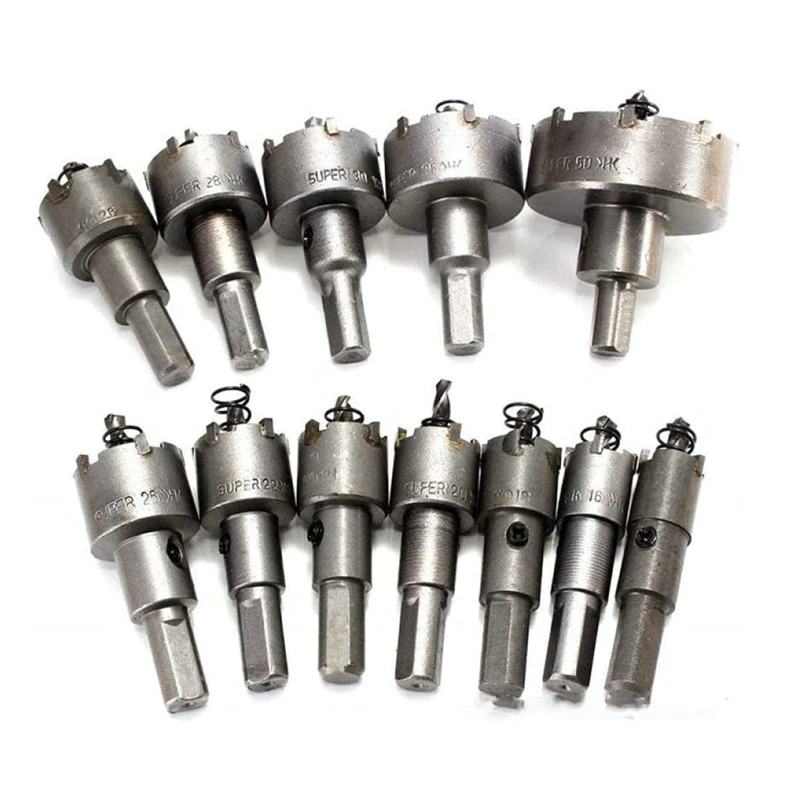 Multifunctional 12Pcs Hole Set Fit for Stainless Steel Plastic