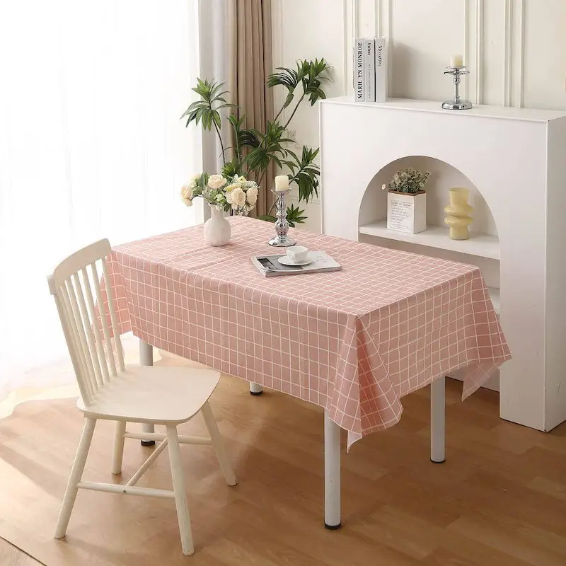 VIKAMA Argyle Deer Gingham Tablecloth, 6 Designs, Waterproof Washable Table Cover for Kitchen Dining Party