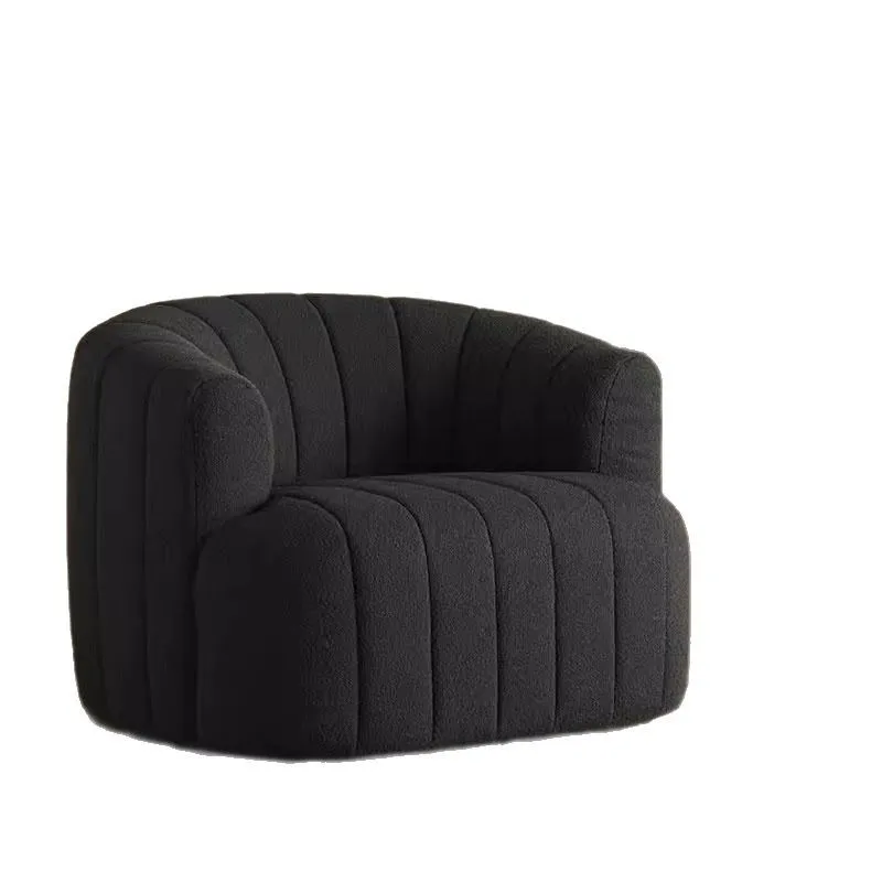 

Italian minimalist single sofa chair, simple Nordic light luxury designer fashion fabric rotating leisure chair