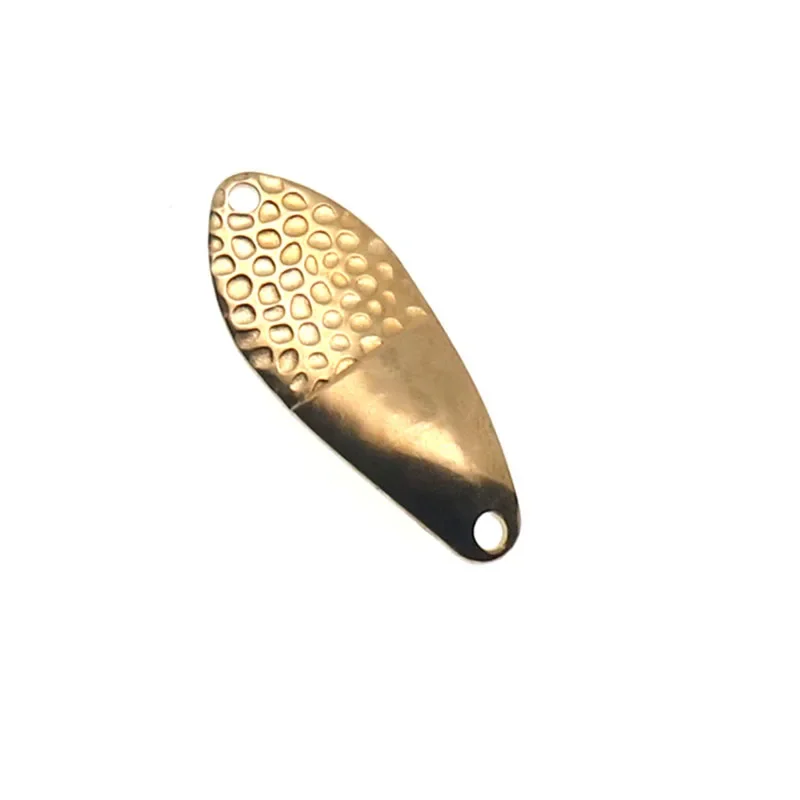 50 Uds 2,5g 1,6g señuelo pesca cola cuchara pesca materia prima cobre sin pintar señuelo pesca Metal cebos dur