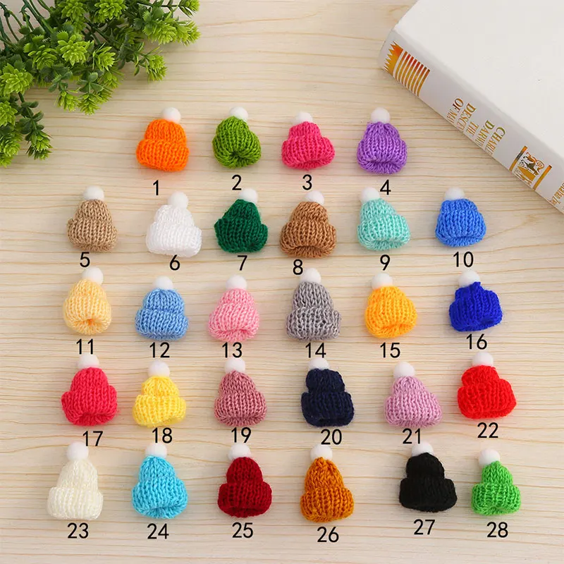 10/20/50pcs Mini Knitting Hats Small Christmas Doll Hat for Christmas Ornaments DIY Craft Decorations Tree Snowman Ornaments - Image 4