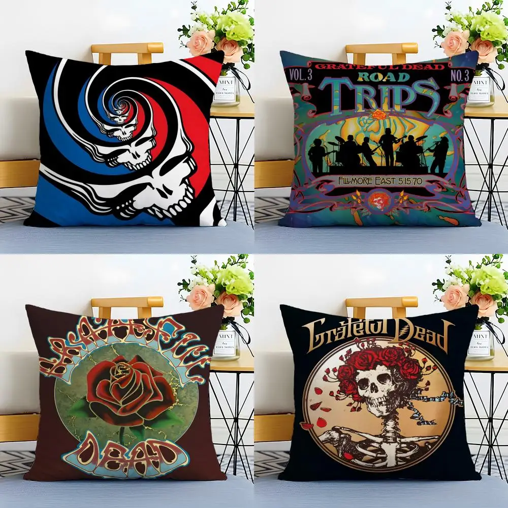 G-Grateful D-Dead Anmie band Cushion Cover Linen Minimalist Soft  for Sofa Bed Home Room Decor