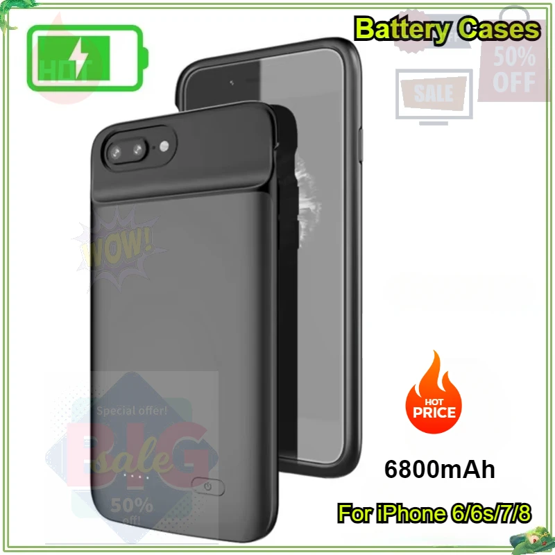 

Чехлы-аккумуляторы для iPhone 6/6s/7/8: силиконовый чехол-павербанк для зарядки iPhone 7, 8, 6, 6s
