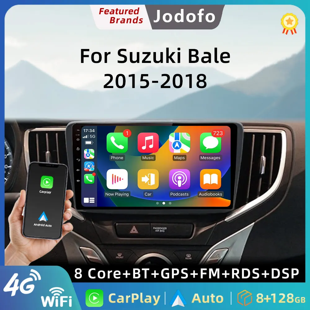 

Автомобильная Мультимедийная система Jodofo, 2DIN, Bluetooth, Android 13, для Suzuki Bale 2015-2018