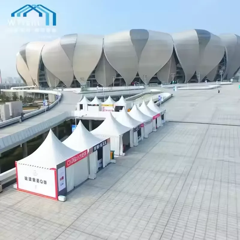 for 3x3 4x4 5x5 6x6m Outdoor PVC Waterproof Aluminum Frame Pagoda Tent for Wedding Party Events
