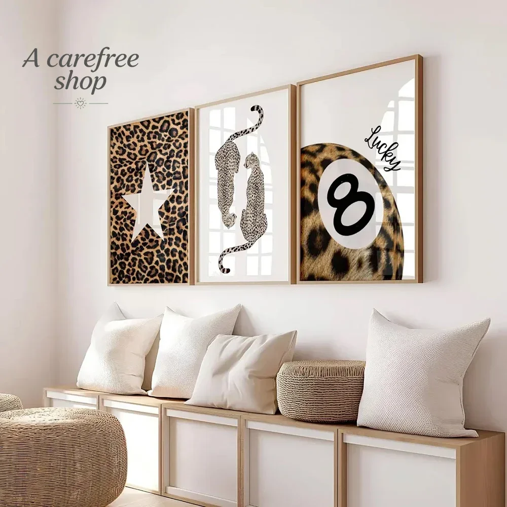 Vintage Leopard Cheetah Print Art Canvas Poster No.8 Auspicious Ball Paint YOU LOOK SO GOOD Quote Wall Art Prints For Home De