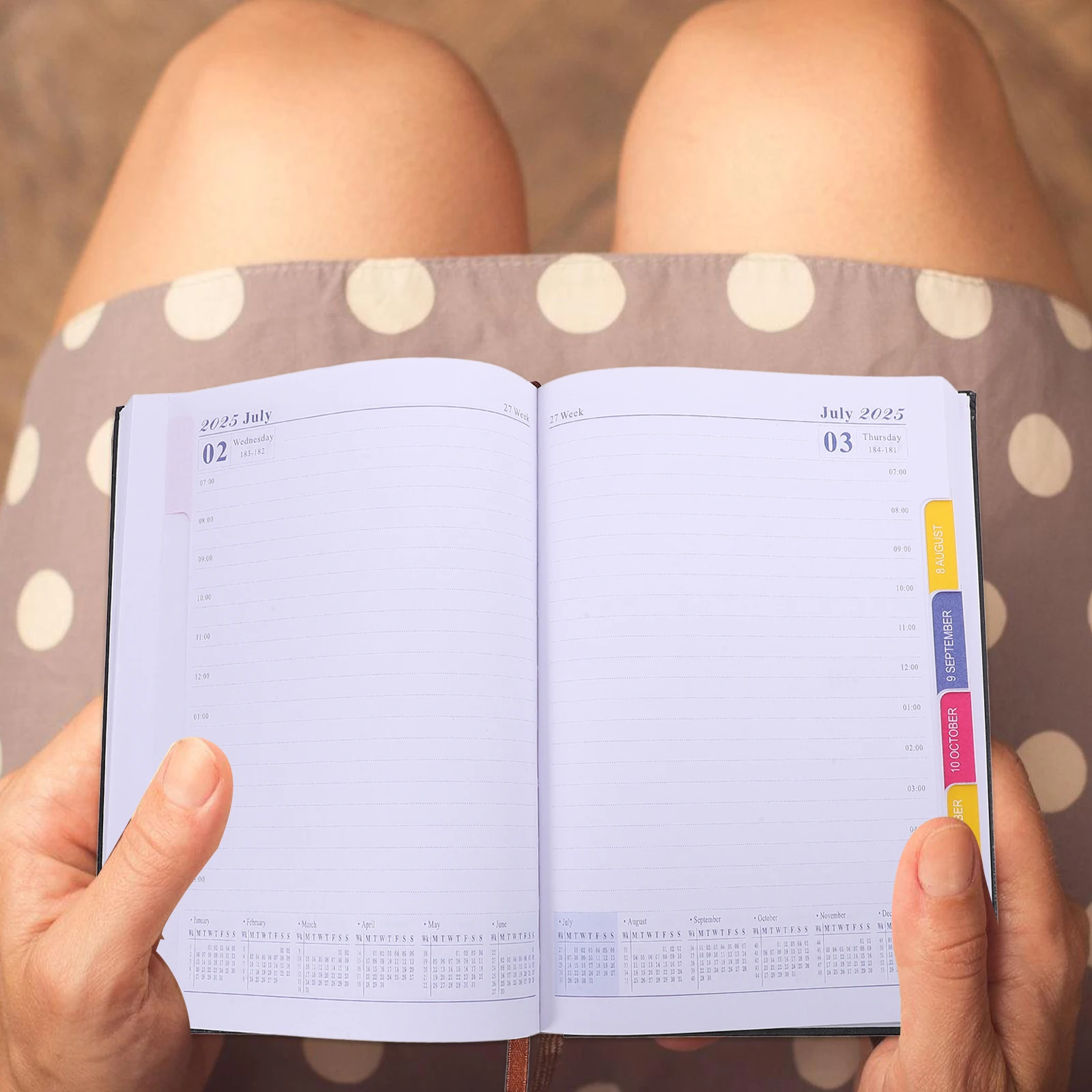 

2025 Planner A5 Size Appointment Books Calendar Notepad Black Paper Daily Weekly Monthly Teacher Academic Schedule