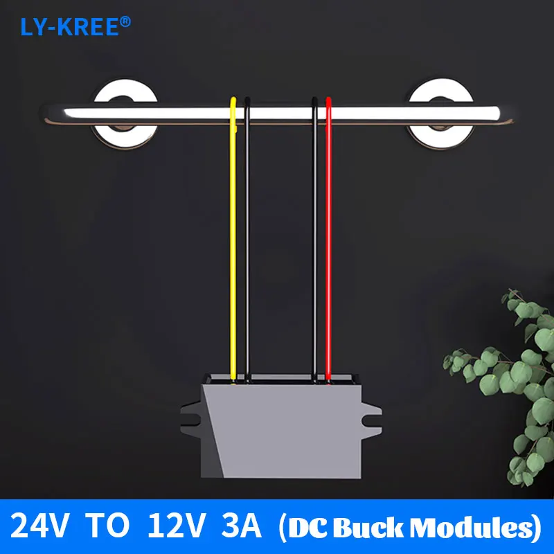 DC-DC 24V To 12V Step-down module Power converter transformer Car power adapter 3A pressure regulator