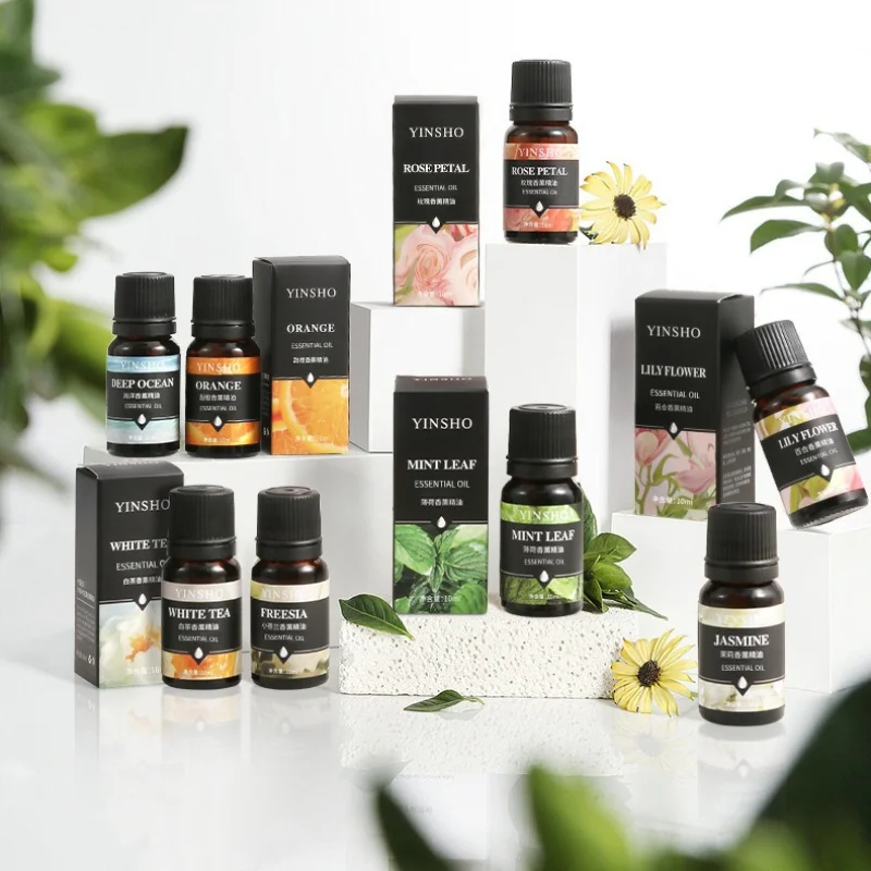 Aromatherapy Essential Oil Set 18Pcs 10ML Water‑Soluble Fragrance Oil Lavender Rose for Humidifier Home Scent DIY Craft Supplies