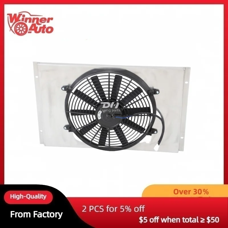 

ALUMINUM SHROUD&FANS FIT 1962-1967 CHEVROLET CHEVY II NOVA 4.6L 5.3L 5.4L V8