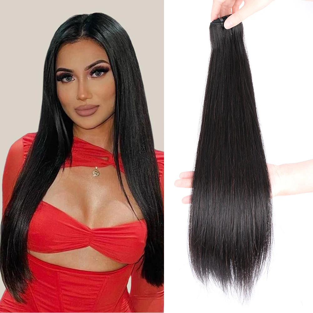 Virgin Malaysian Straight Raw Human Hair Bundles 100% 12A Straight Raw Human Hair Nature Black 1/3bundles Human Hair Extensions