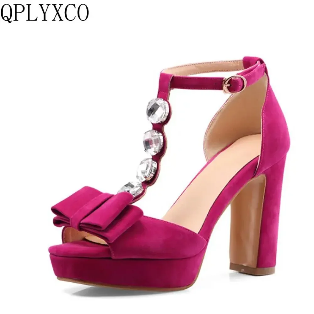 QPLYXCO 2017 Nuova vendita Piccola Grande Formato 32-46 di Stile di Estate Sandali moda Elegante Signora Tacco Alto (10 CM) scarpe da Festa di nozze