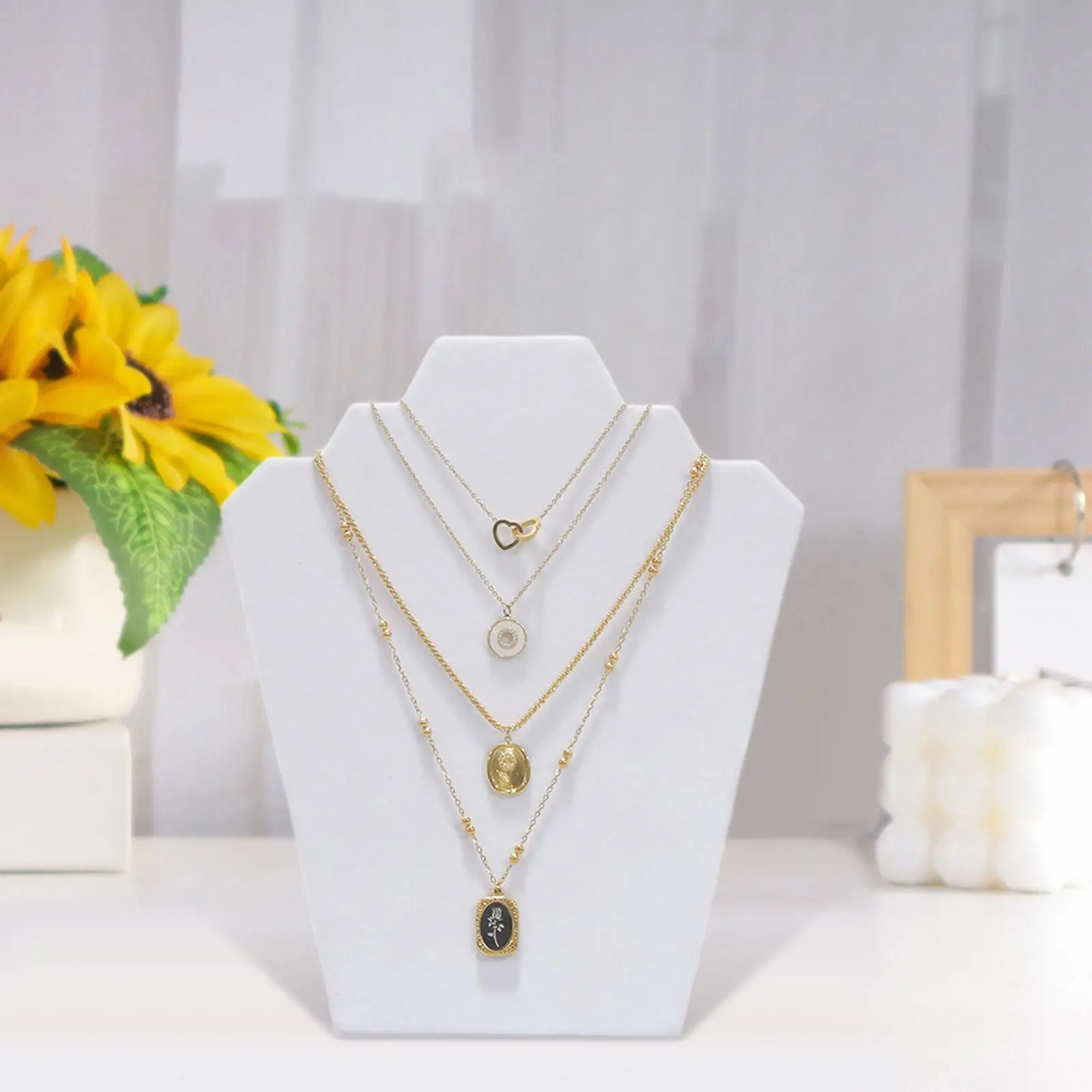 

Jewelry Display Rack Organizer Crafting Vintage Style Necklace Holder Decorative Stand for Tabletop Displaying Dresser Home