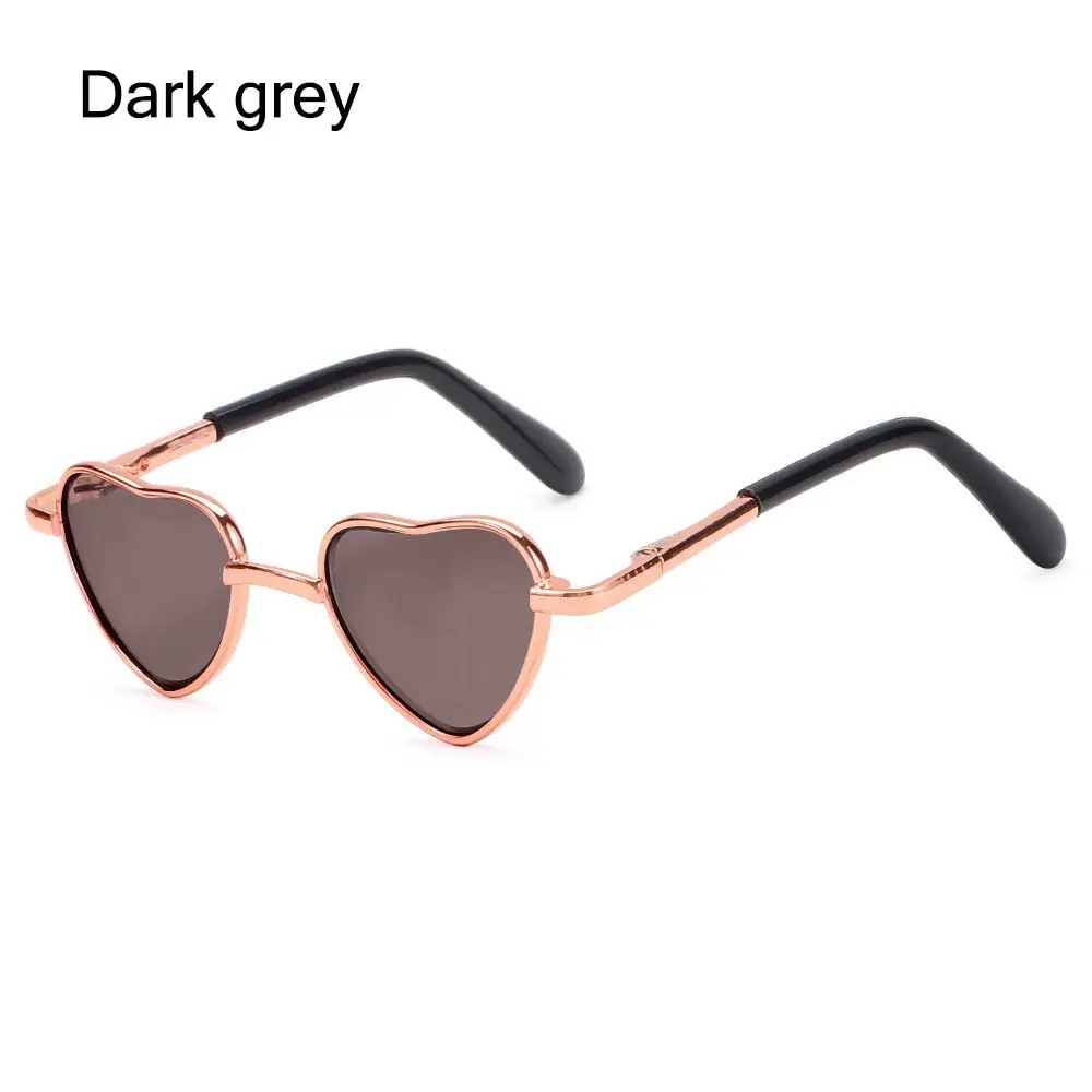 

Опора для фото, солнцезащитные очки для кукол, костюм для косплея, очки для кошек, металлические солнцезащитные очки в форме сердца, очки для кошек, маленьких собак, собак