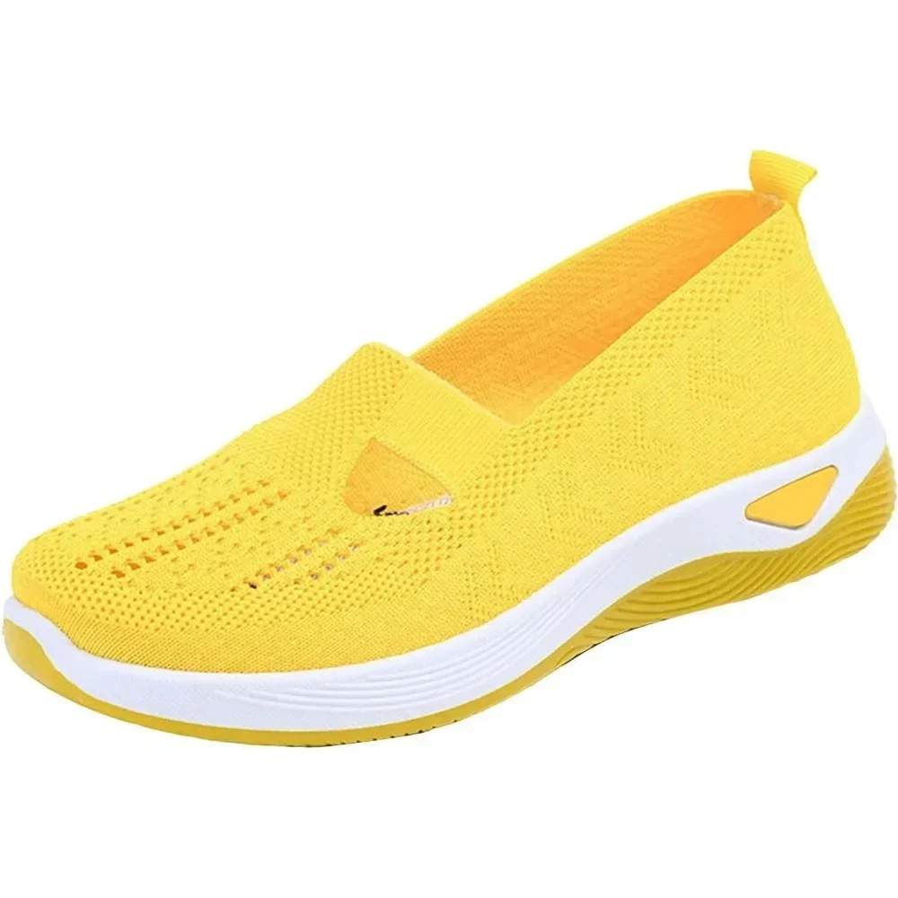 Shoes for Women, Slip-On Walking Shoes with Arch Support, Memory Foam Breathable Sneakers, Summer Comfortable Casual Trainers