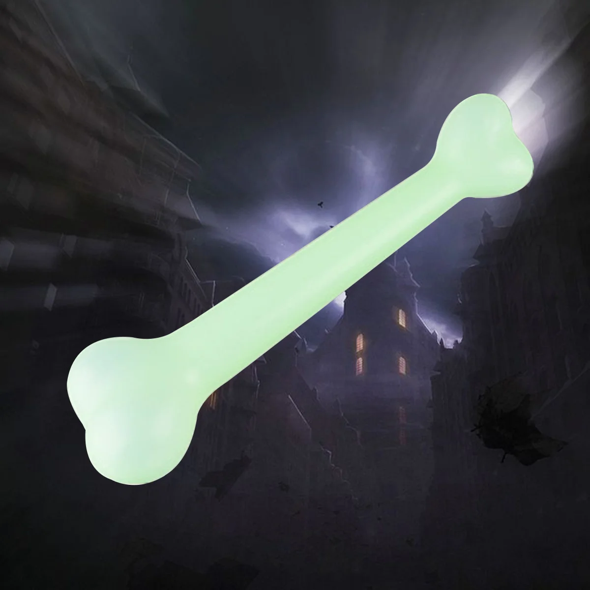 เรืองแสงในที่มืด กระดูกปลอม สีเขียวอ่อน อุปกรณ์ประกอบฉากฮาโลวีน พลาสติก สำหรับเด็ก ผู้ใหญ่ ของตกแต่งงานปาร์ตี้ แปลกใหม่ ตลก
