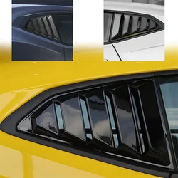 2 pcs/set Rear Quarter Window Louvers Sun Shade Black/Shiny/Carbon Fiber Spoiler Panel Fit for Chevrolet Chevy Camaro 2016-2022