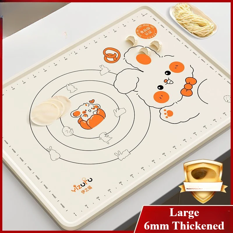 

Thickened Silicone Baking Mat Kneading Pad Dough Mat For Kitchen Rolling Dough Caking Pizza Pastry Large Non-Stick Cartoon Mat