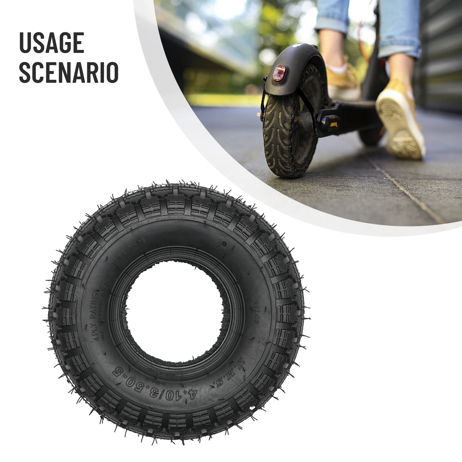 Premium Replacement Tire Perfect Fit for Electric Scooters & Wheelbarrows with a Standard Measurement of (4 10/3 50)