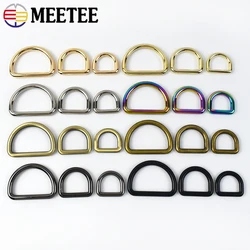 30Pcs 10-38mm Metal D Ring Buckles for Bags Strap Backpack Webbing O D Rings Belt Loops Clasp DIY Handbag Sewing Accessories