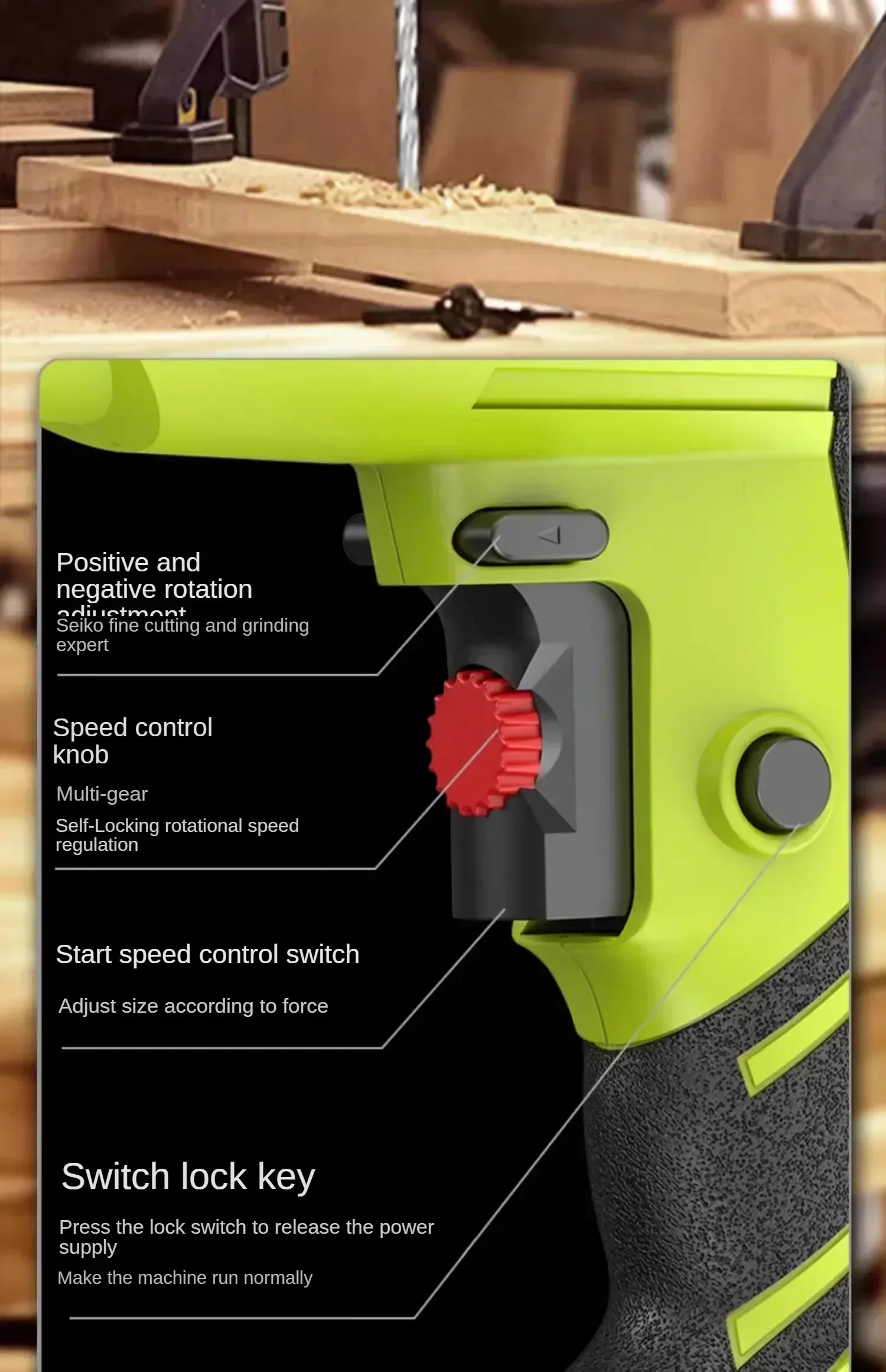 220V High Power Impact Drill for Home Use with Multi-Function Pistol Drill and Small Electric Hammer