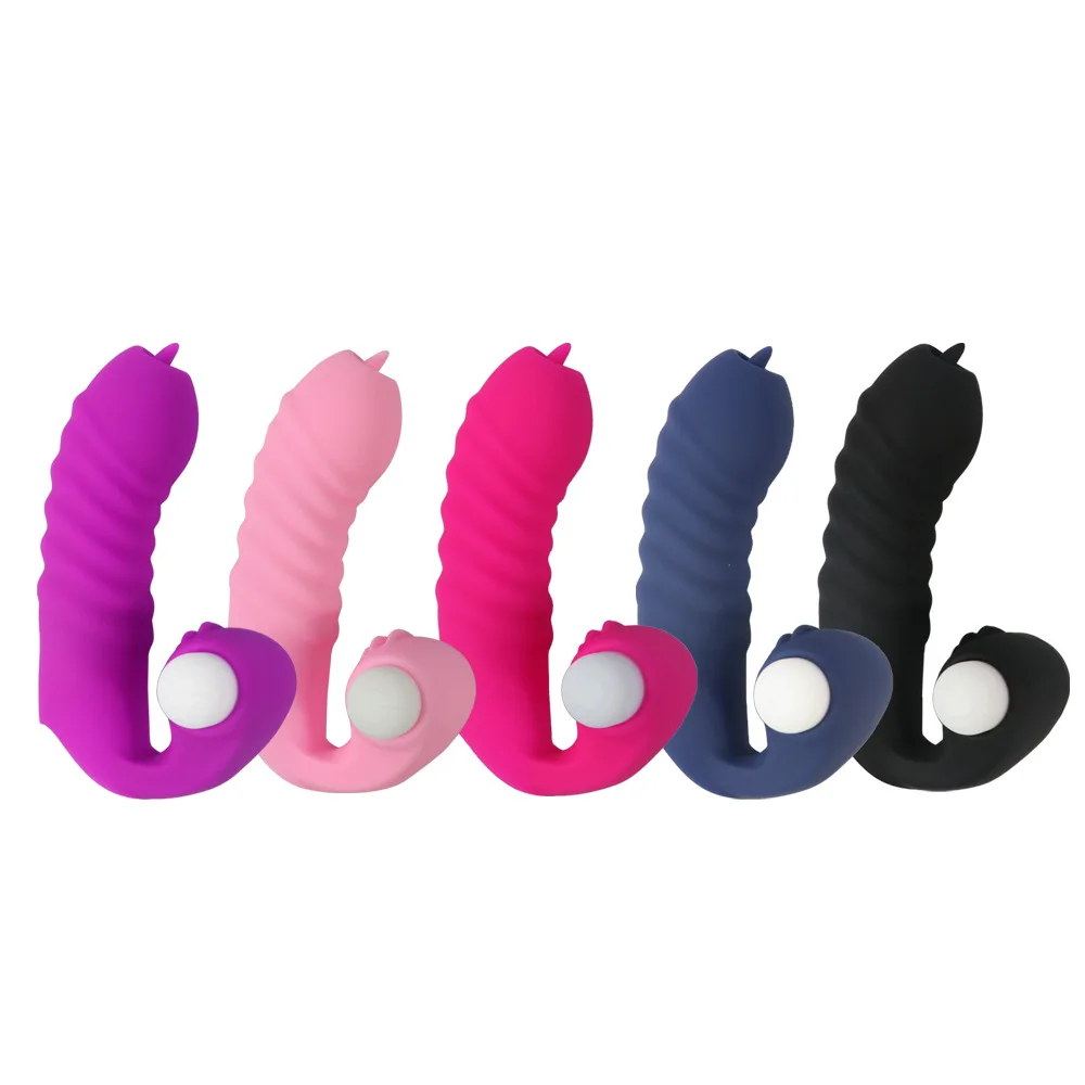 Finger Sleeve Vibrator Female Masturbator Clit Stimulate Tongue Licking Massager Erotic Exotic Accessories Sex Toys For Women