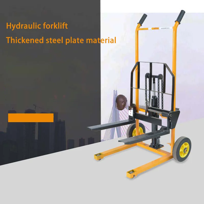 Small Hydraulic Manual Forklift, Miniature Manual Stacker,  Loading and Unloading Truck Lifting Truck, 200kg