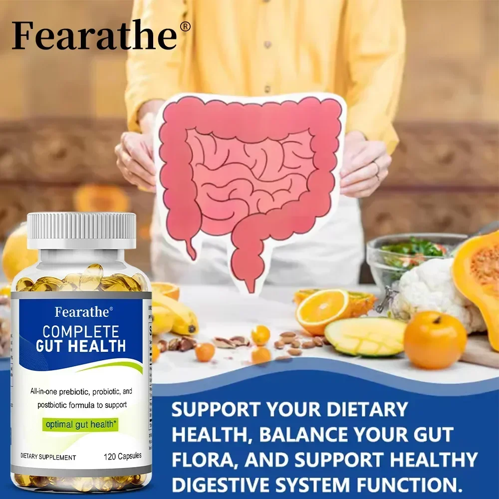 프로바이오틱스 + 프리바이오틱스 보충제, 소화 균형 촉진 - 장 건강 지원 보충제, 소화 건강 지원