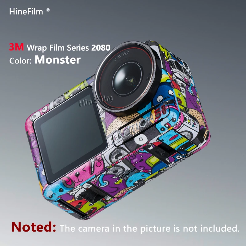 Hinefilm Skin for Action5 pro Cameras Sticker for DJI Action 5 pro Camera Skin Action 5pro Camera Wrap Cover Action5pro Sticker