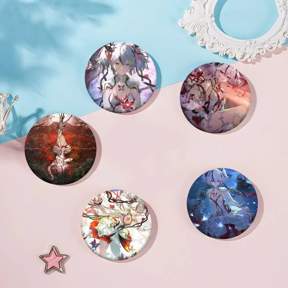 CAMELLYA Wuthering Waves Game h Badge Set Glass Shine Brooches Lapel Backpack Costume Gifts Decoration birthday