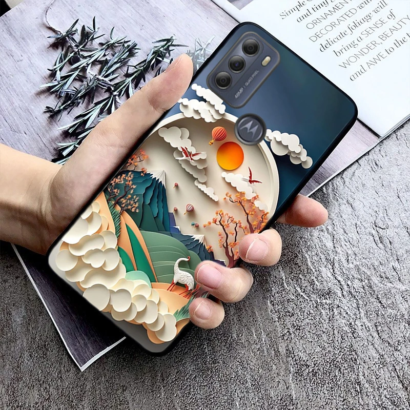 Landscape Phone Case For Moto E32 E32S E20 E40 E7 Plus Edge 40 30 Ultra Neo 20 lite G13 G9Plus GPure GStylus