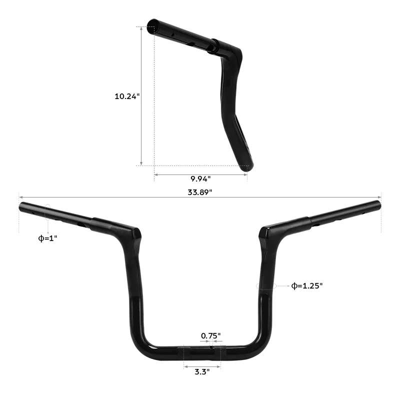 

10” 12'' Rise Ape Hanger 1'' Handlebar Fit For Harley CVO Road Glide 2023-2024 FLTRX 2024