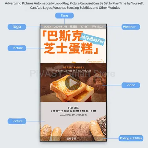 32 40 43 tums stor smart-TV-skärm hängande skärm för kontorsreklam showroom HD-LED trådlös gjutskärm 10 best sales 43-tums smart-TV - №4