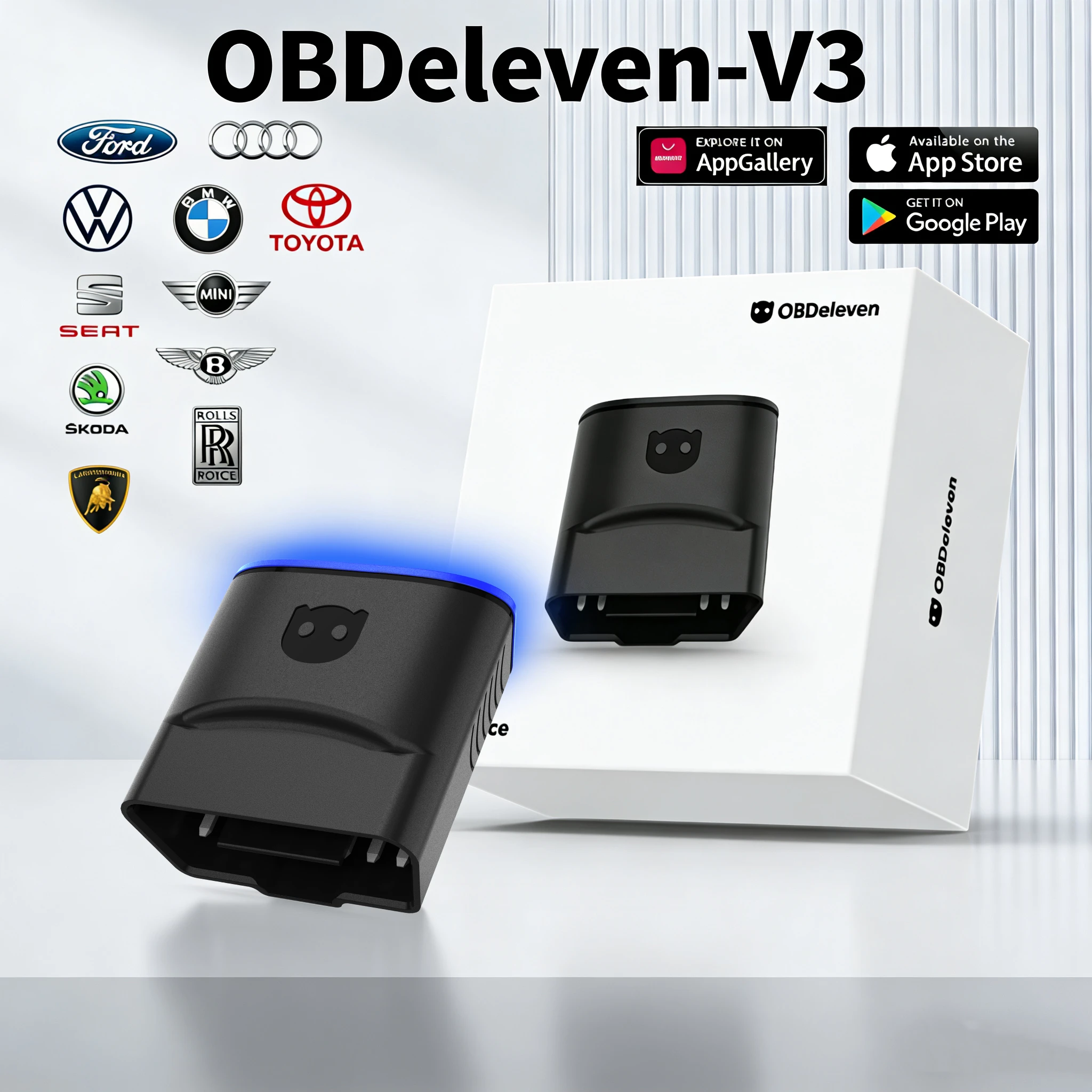 OBDeleven 3 OBD11 Pro/Ultimate OBD2 Auto Scanner Car Tool Support IOS+Android for Volkswagen VW Polo Golf /BMW/Audi /Seat /Skoda