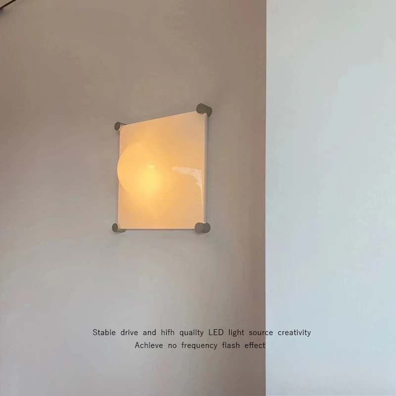 Fondo de sala de estar minimalista francés, luz de pared para pasillo, viento crema medieval, decoración de cabecera de dormitorio, atmósfera, pared bolla l