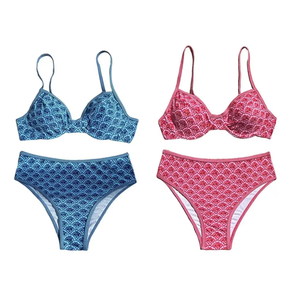 

2Pcs/Set Fashion Summer Beach Bikini High Waist Casual Bikini Set Bathing Suit Push-Up Women Swimsuit Beach