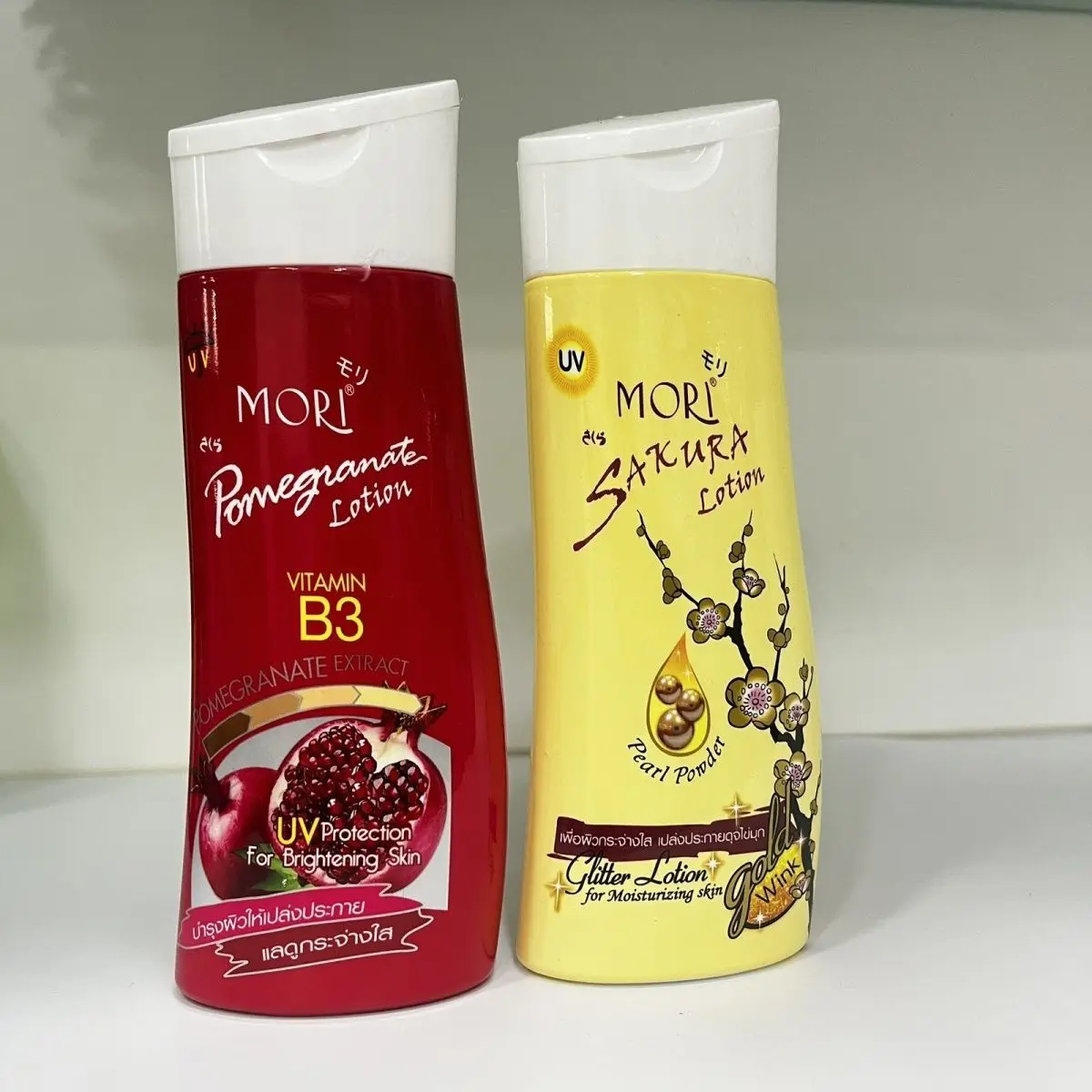 

Thai MORI Sakura & Pomegranate Body Lotion 200ml, Brightening & Hydrating for Softened Skin