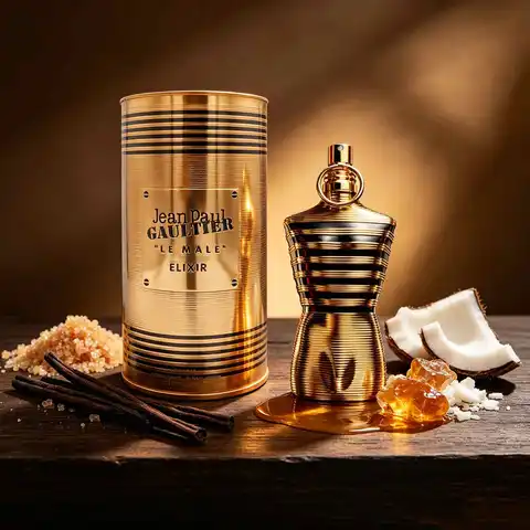 Jean Paul Gaultier Le Male Elixir intense Men Perfume Bursts With Hot Spices, Vanilla Softens Smoky Wood. Good Sillage Makes You Stand Out In Nightclub And Party Gatherings.