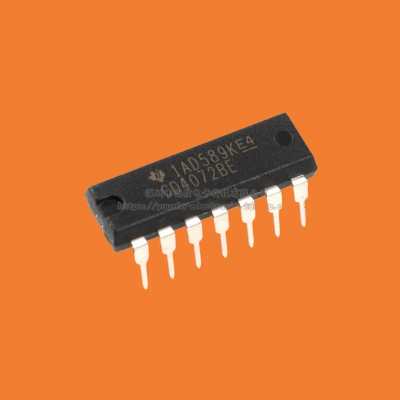 10pcs/Original genuine direct insertion CD4072BE DIP-14 logic chip or OR 4 input