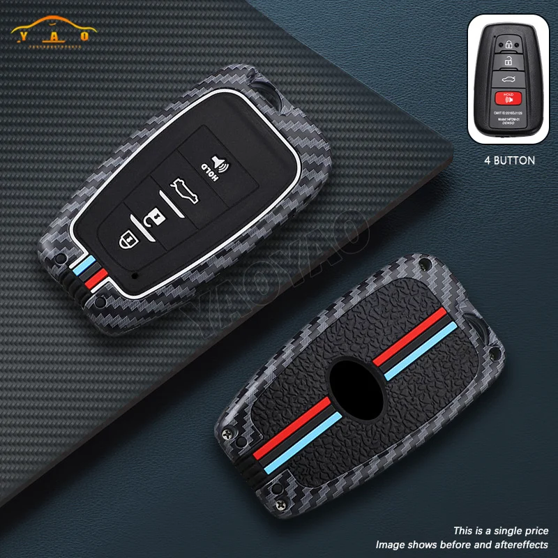 

2025 Zinc Alloy Car Remote Key Case Cover For Toyota CHR Camry Corolla RAV4 Highlander C-HR Prius Land Cruiser Prado