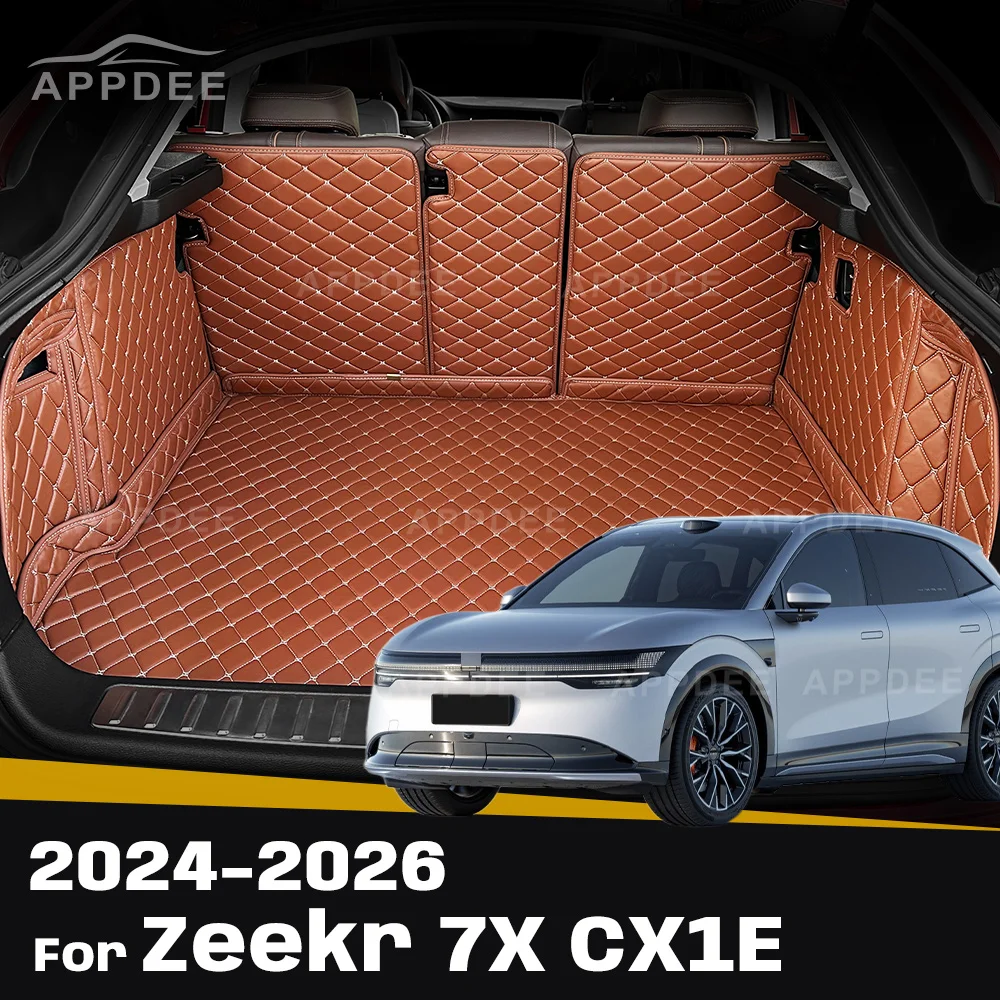 

Для Zeekr 7X CX1E 2024 2025 2026 автоматический коврик для багажника с полным покрытием, автомобильный защитный коврик, грузовая подкладка, аксессуары для интерьера